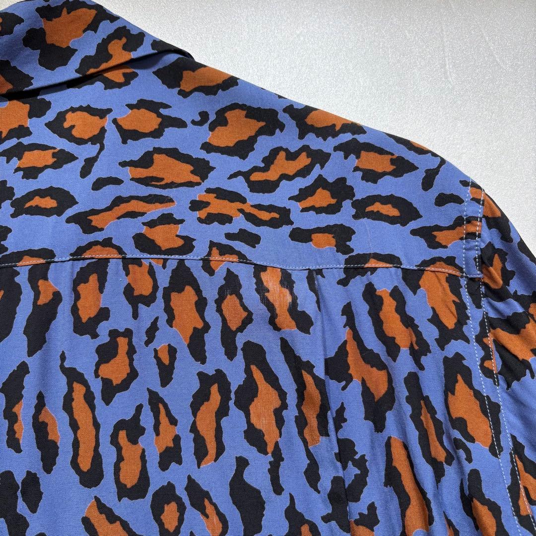 ワコマリア　レオパード柄長袖シャツ　レーヨン　ヒョウ柄　総柄