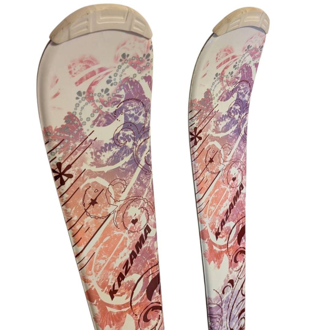 KAZAMA 145cm ジュニアスキー 板 ビンディング ストック 3点セット