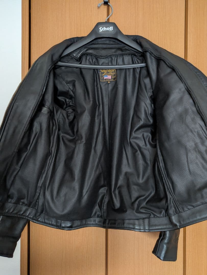 良品！　 VANSON　Type B バンソン　シングルライダース　立ち襟