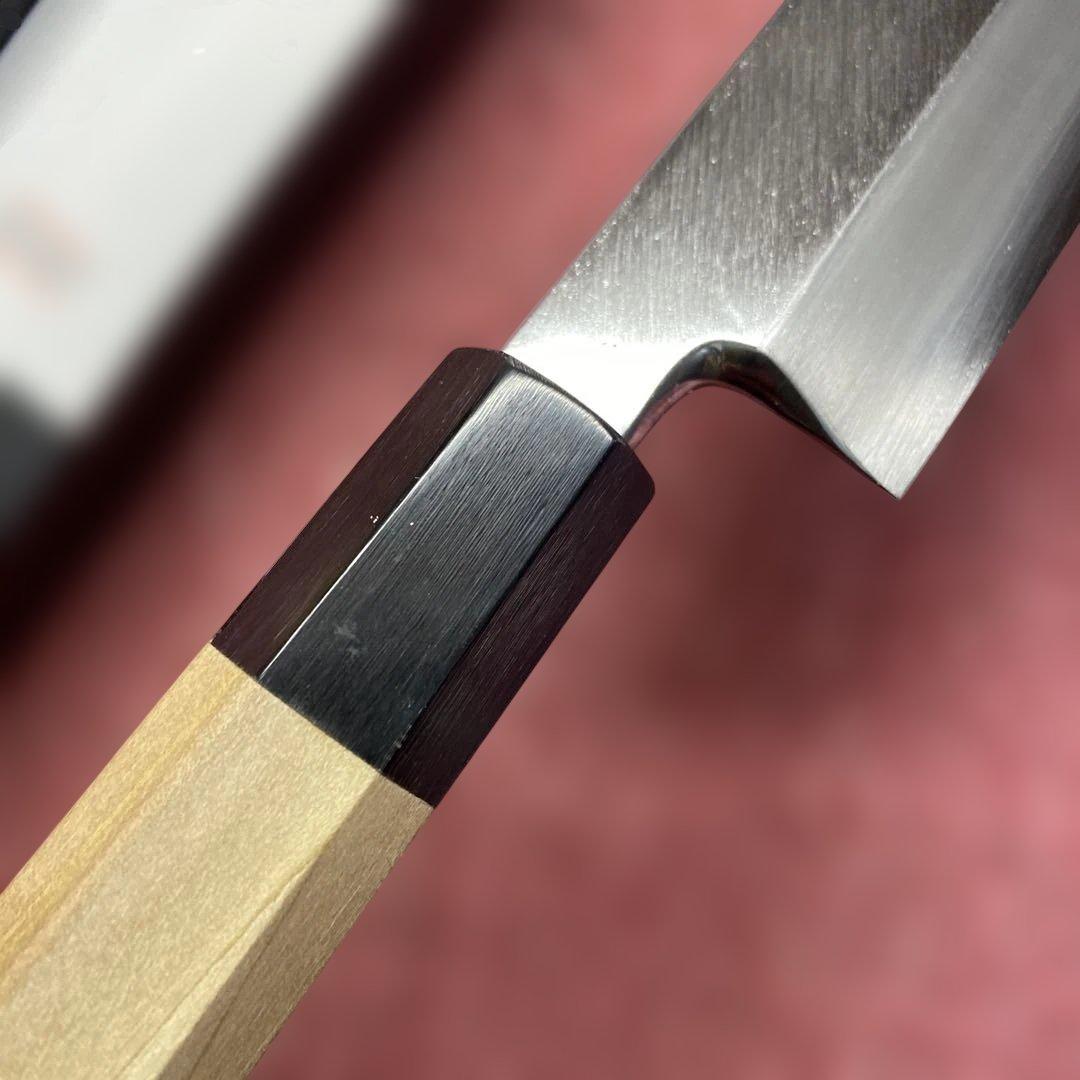 銀三　勘所切付柳刃包丁　300㎜ 尺0寸