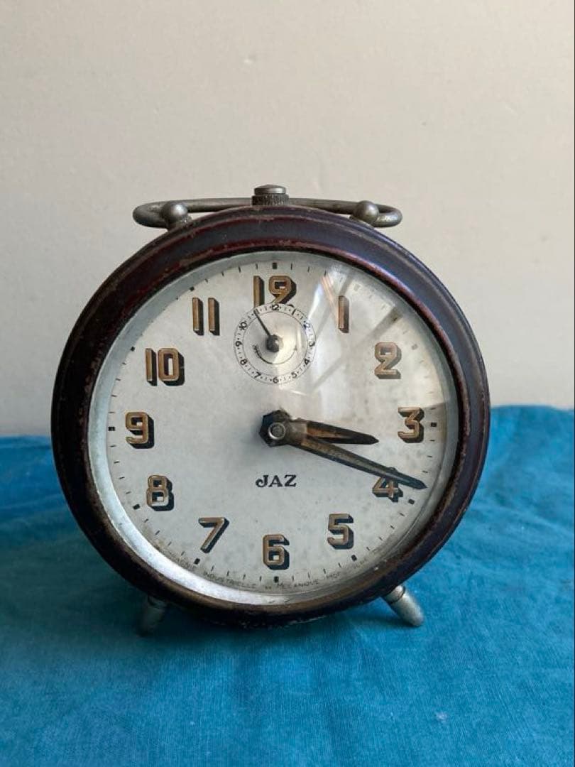 アンティーク　フランス　JAZ 目覚まし時計　稼働品