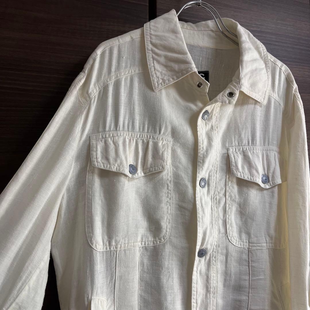 D&G ドルチェ&ガッバーナ リネン シャツジャケット イタリア製 M