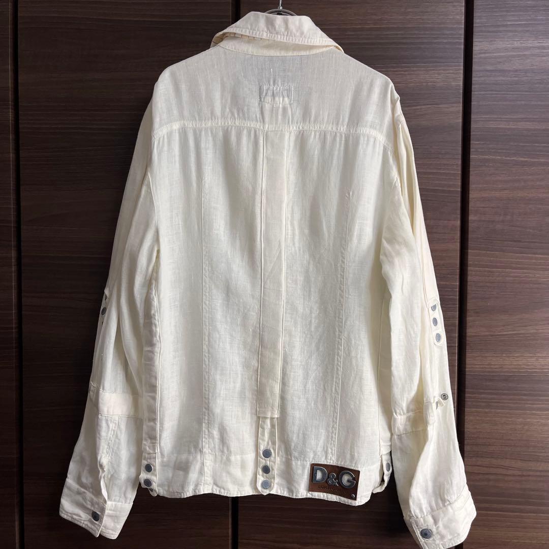 D&G ドルチェ&ガッバーナ リネン シャツジャケット イタリア製 M