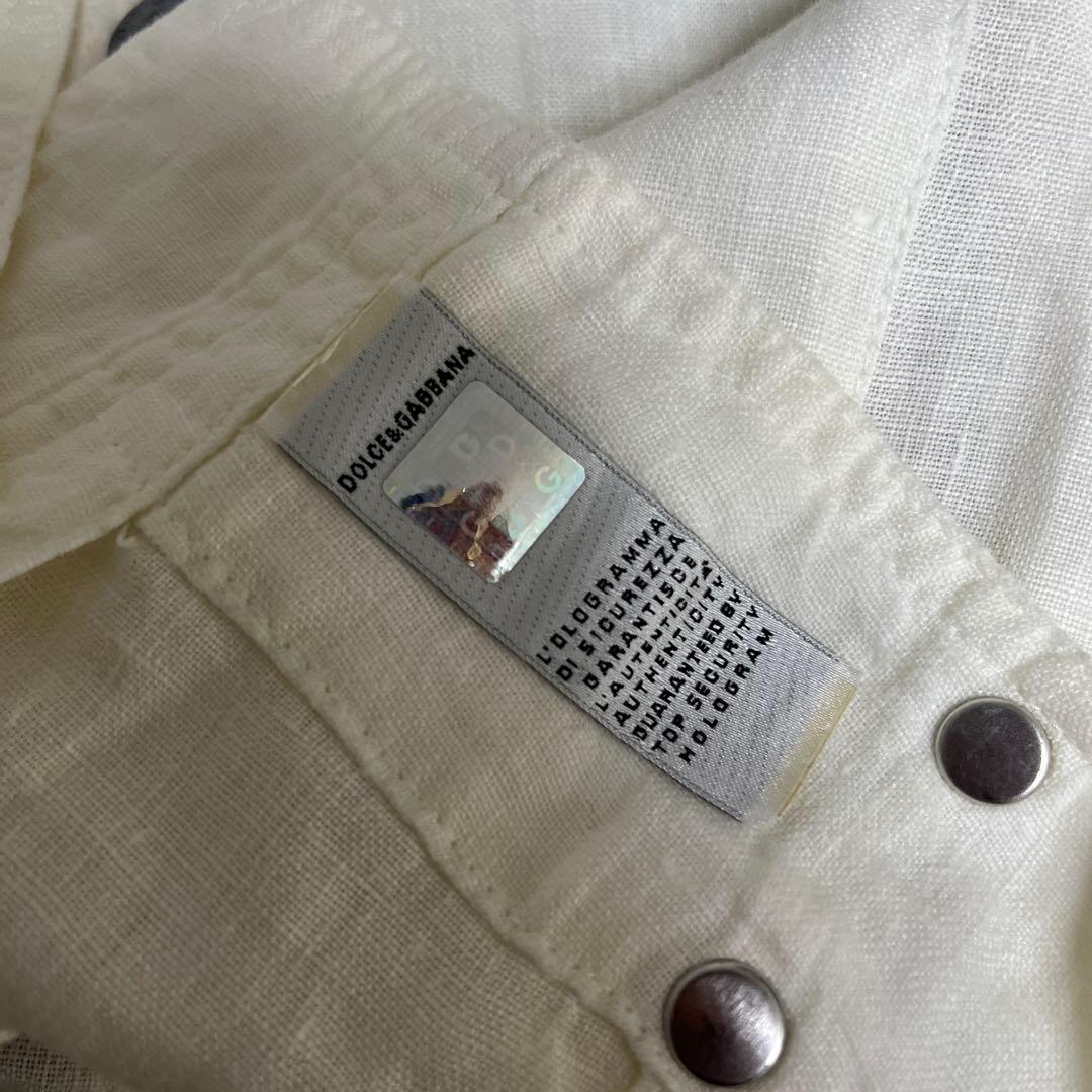 D&G ドルチェ&ガッバーナ リネン シャツジャケット イタリア製 M