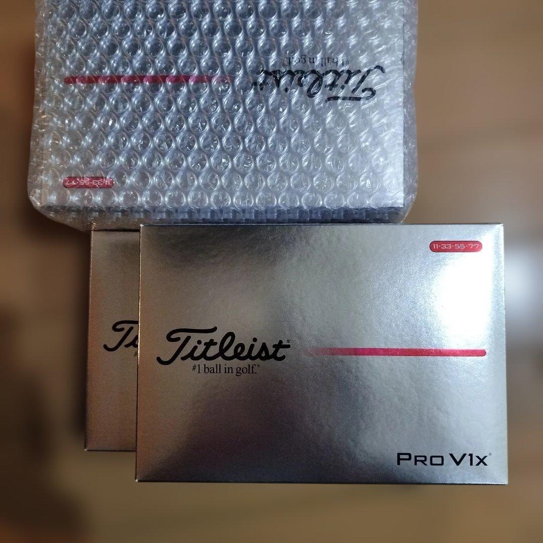 2025 TITLEISTPROV1x プロV1xダブルナンバー１ダース12球入