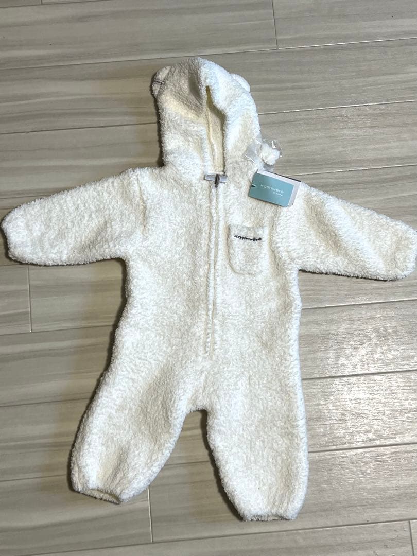 【新品】カシウエア kashwere ロンパース 耳付　ベアスーツ 長袖