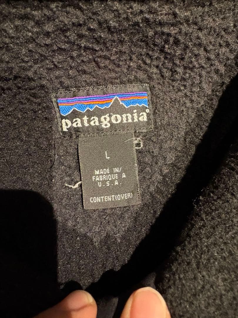 90s Patagonia USA製 シャーリングコート 黒