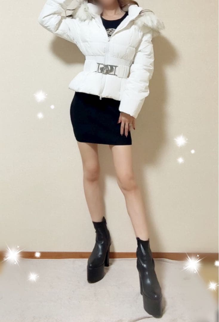 即日発送！GYDA GDベルト付きショートダウンコート　ホワイト　未開封