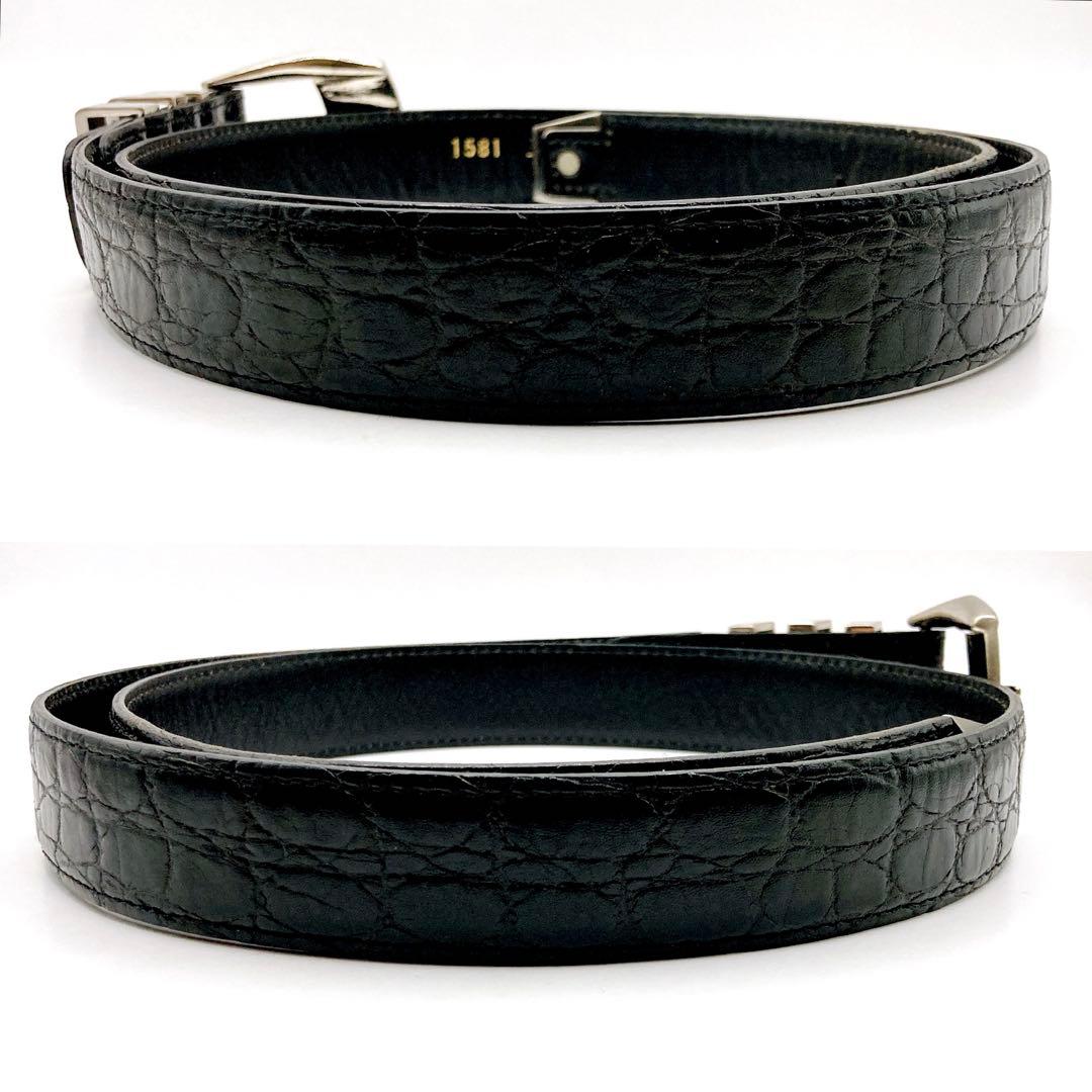 ジャンニヴェルサーチ✨ベルト メデューサ レザー ブラック 約108cm ロング