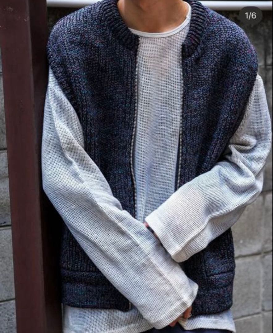 断捨離さん。専用 KNITTED TWO POCKET VEST M