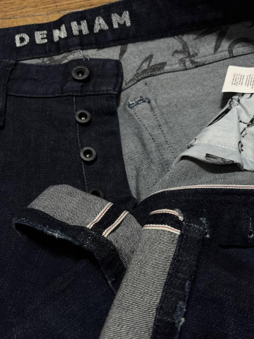 デンハム RAZOR BLMIL6MPSSストレッチデニムパンツ未裾直濃紺34