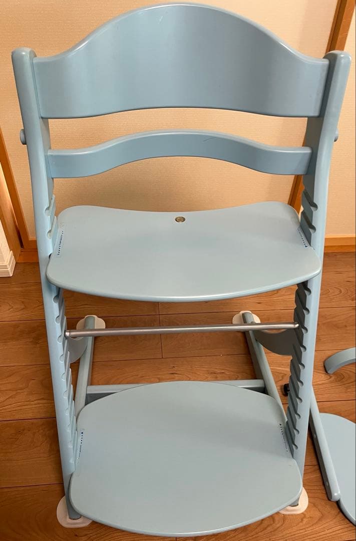 本日値下げ中　すくすくチェア　テーブル&ガード付き　大和屋　ベビーチェア　水色