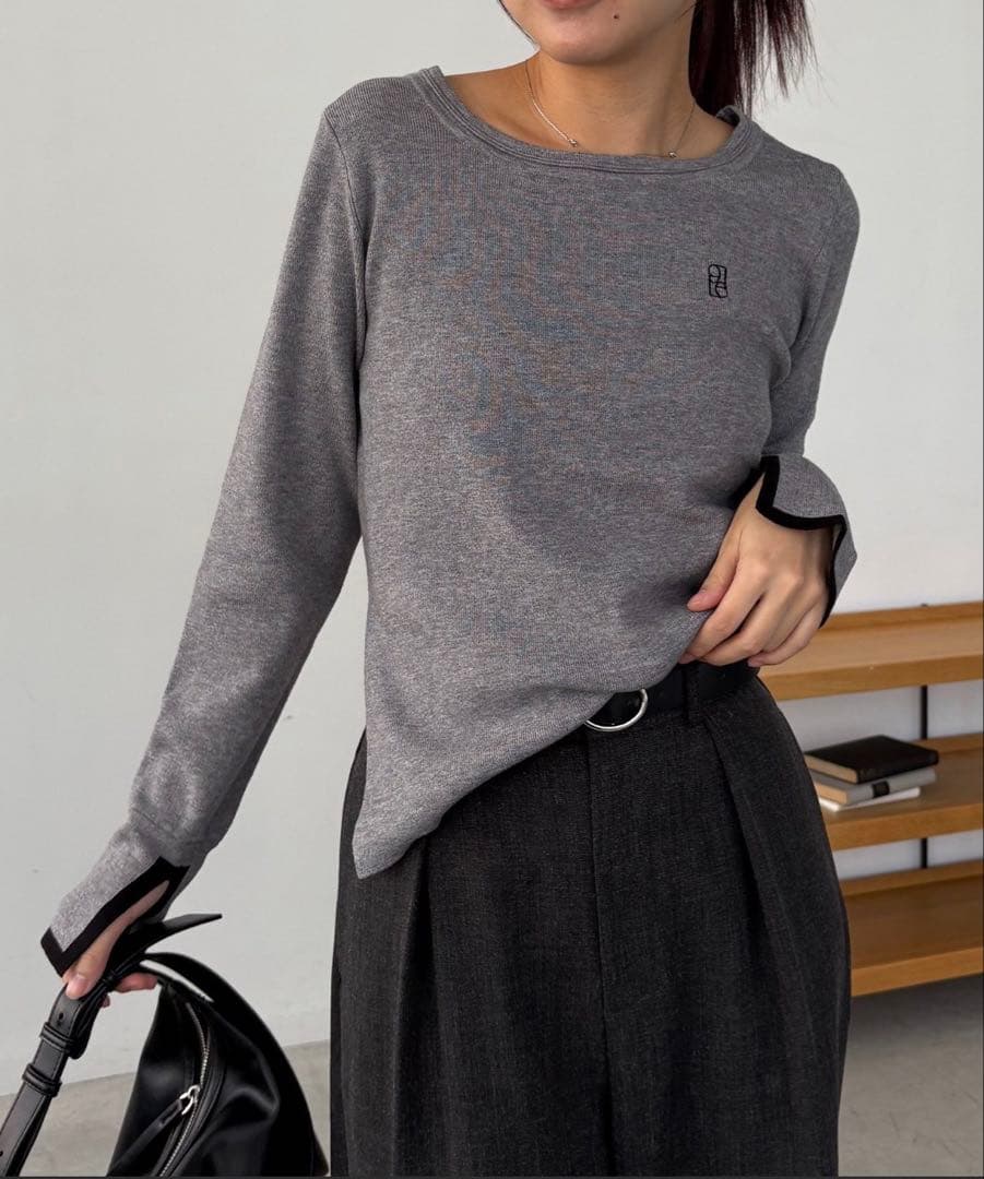 な*み様 1ポイントバイカラーニット