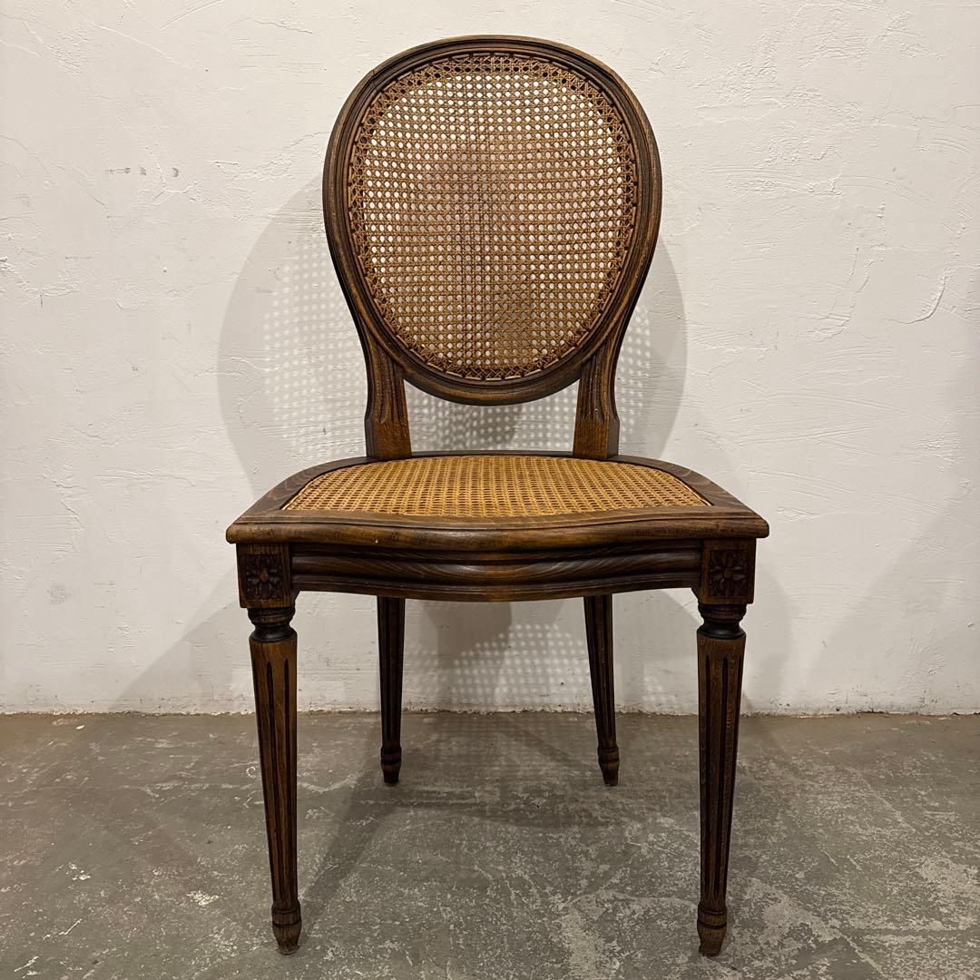 ヴィンテージ　ダイニングチェア　カフェチェア　ラタンチェア　2