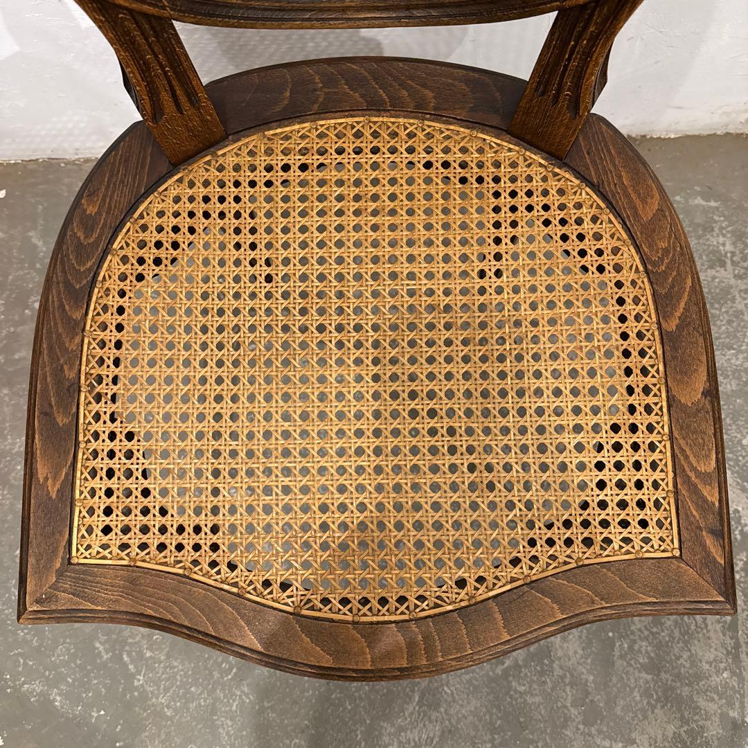 ヴィンテージ　ダイニングチェア　カフェチェア　ラタンチェア　2