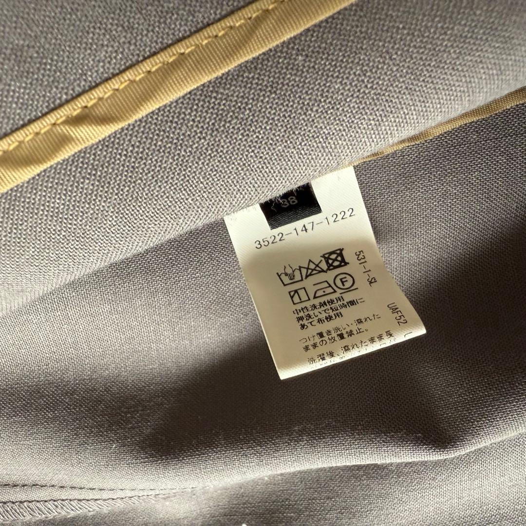 Green Label Relaxing セットアップスーツ グレージュ手洗可⑩