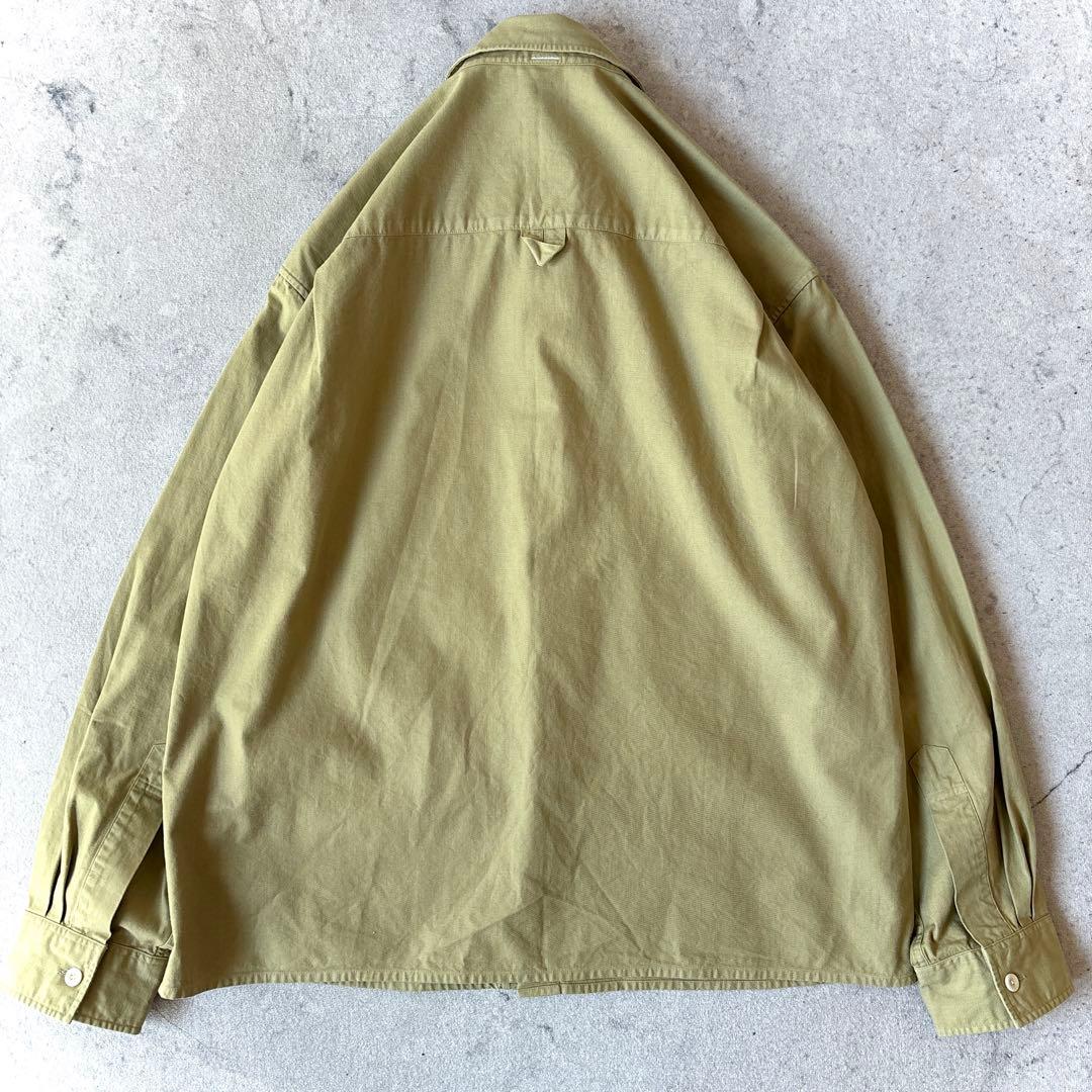 美品 MHL. XL コットン 長袖 シャツ 黄色 イエローマーガレットハウエル