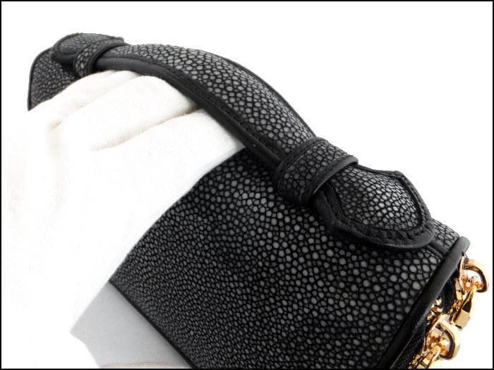 売り尽くし特価★ゴダン Wガルーシャエイ革Wジッパー取っ手付長財布 8105BK