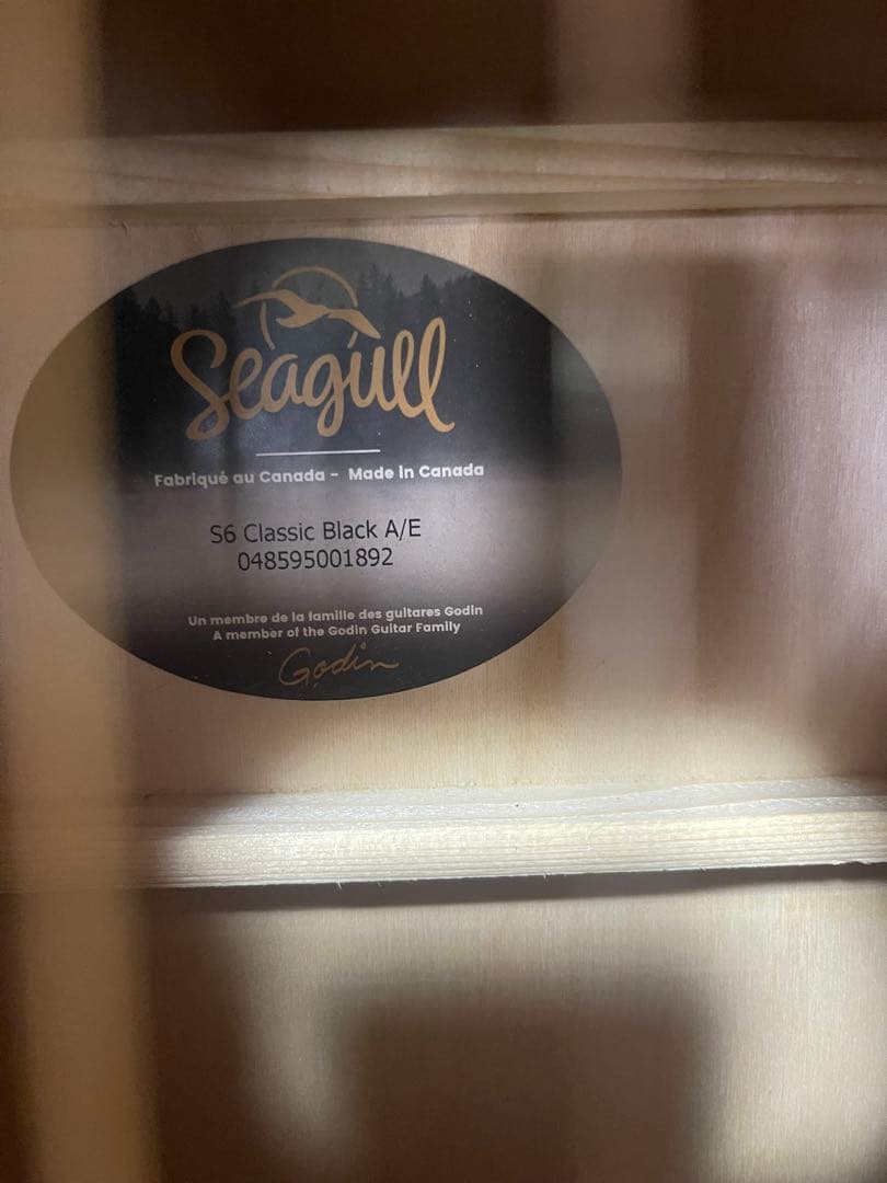 s*j様 アコースティックギター　シーガルS6クラッシック　ブラック　エレアコ