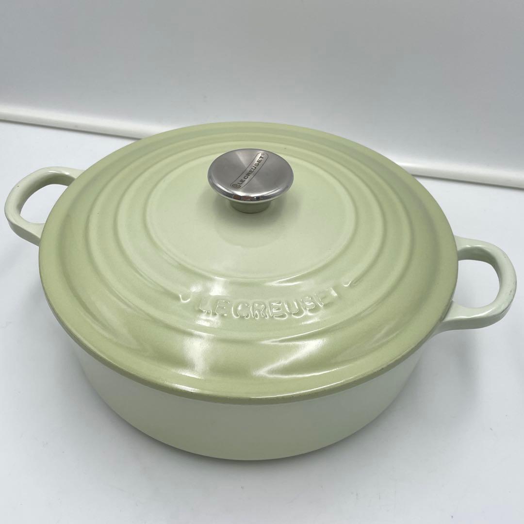 LE CREUSET ボロネーズ　24cm わさび　つまみシルバー　限定色