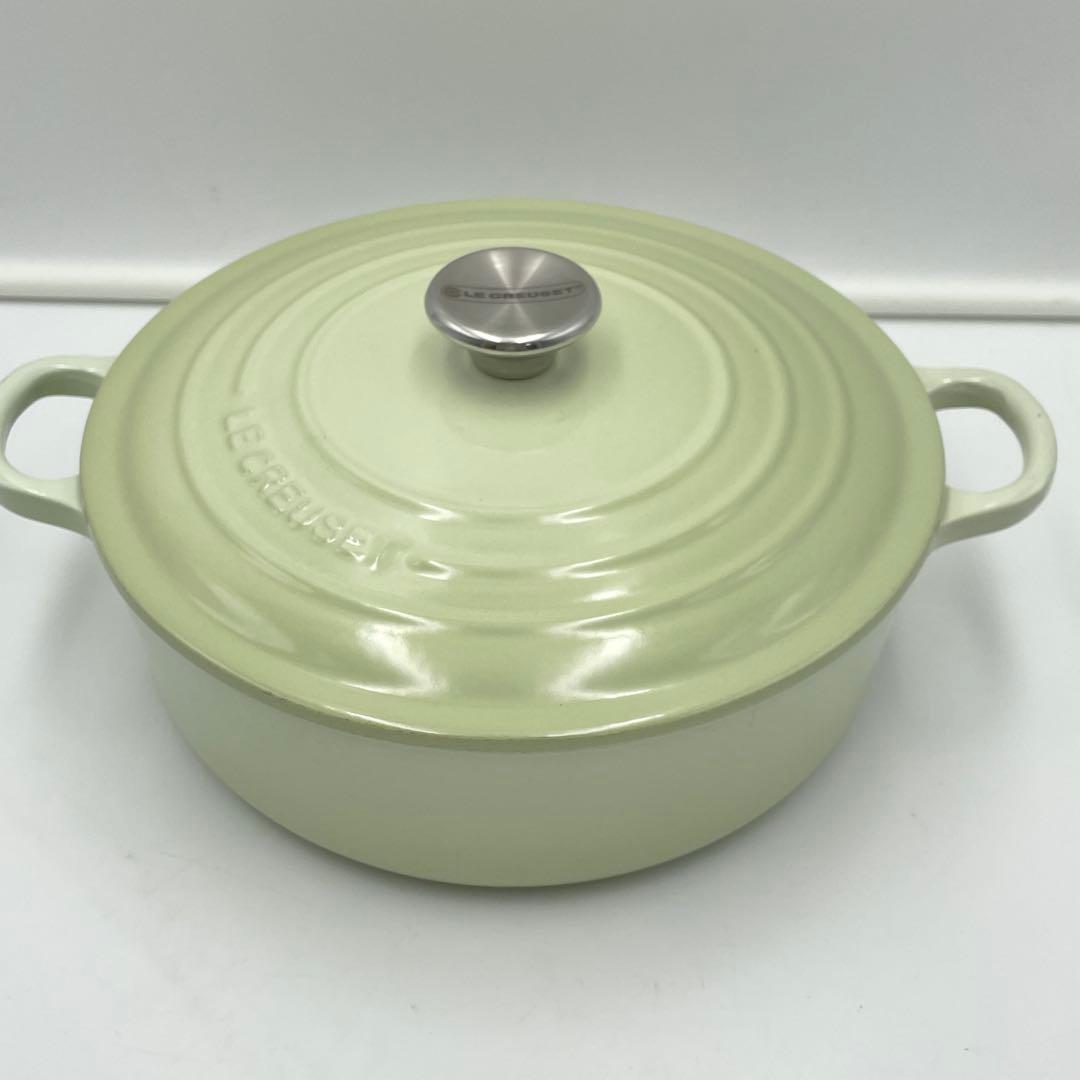 LE CREUSET ボロネーズ　24cm わさび　つまみシルバー　限定色