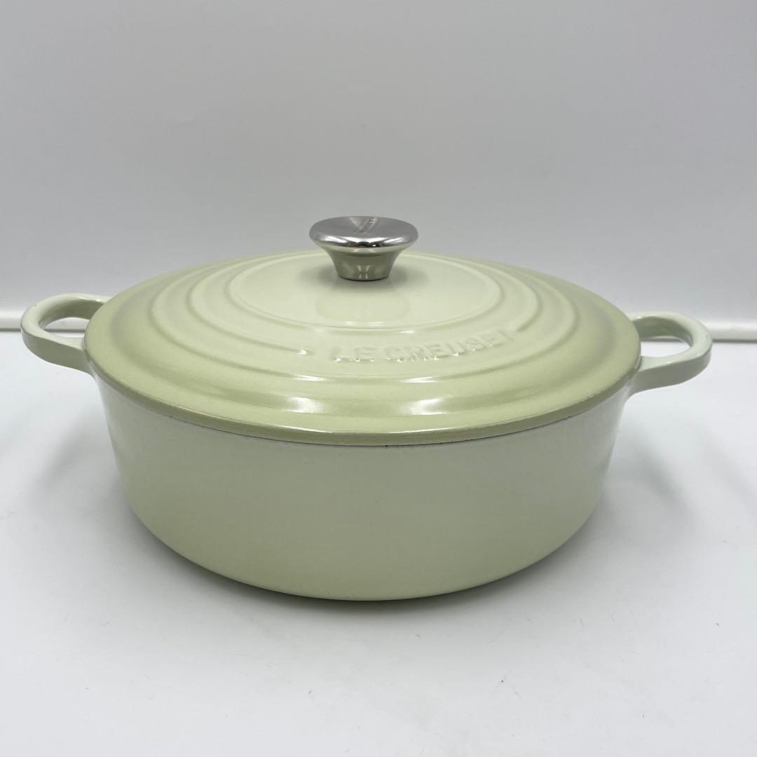 LE CREUSET ボロネーズ　24cm わさび　つまみシルバー　限定色