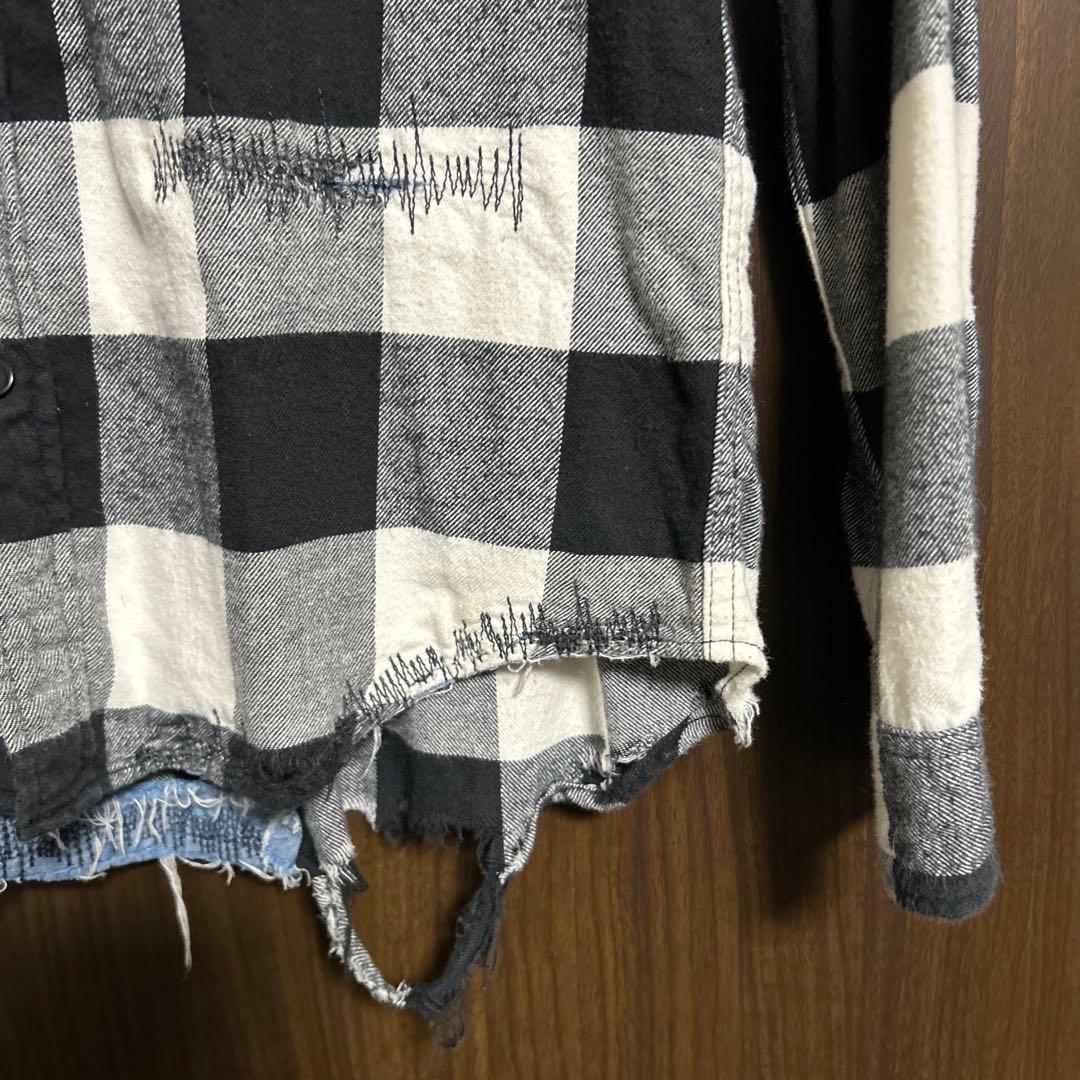 極美品　ロンハーマンオリジナル　ビンテージ加工チェックシャツ