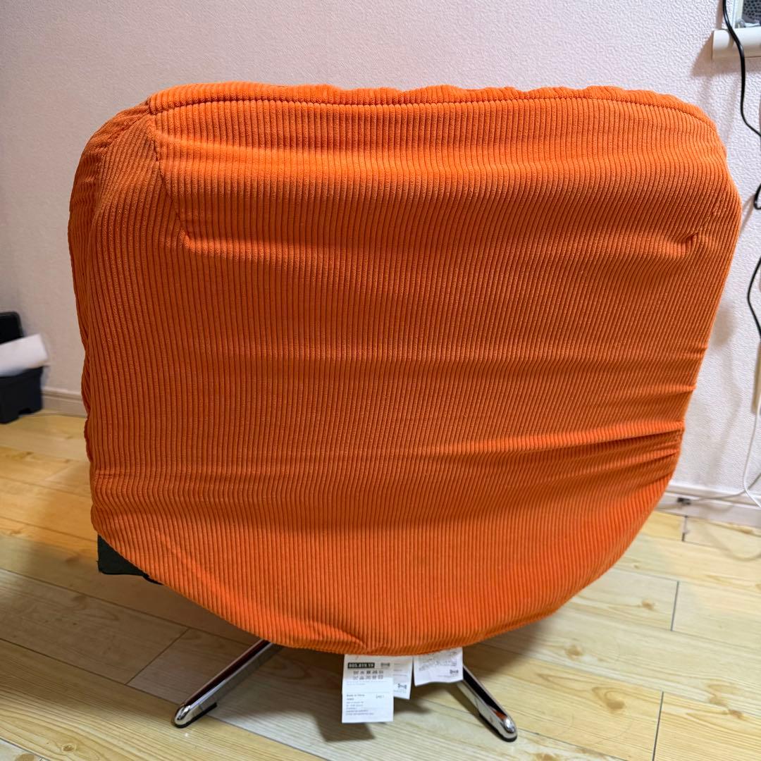 り*！様 IKEA ディヴリンゲ オレンジ コーデュロイ 1人掛けソファ