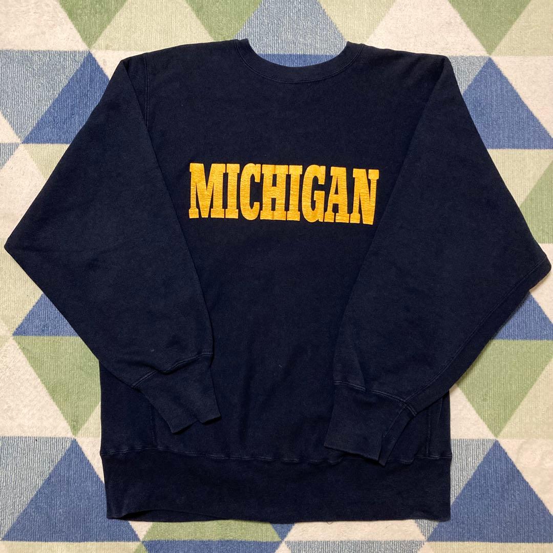 美品80s Championミシガン リバースウィーブトリコタグXLサイズUSA