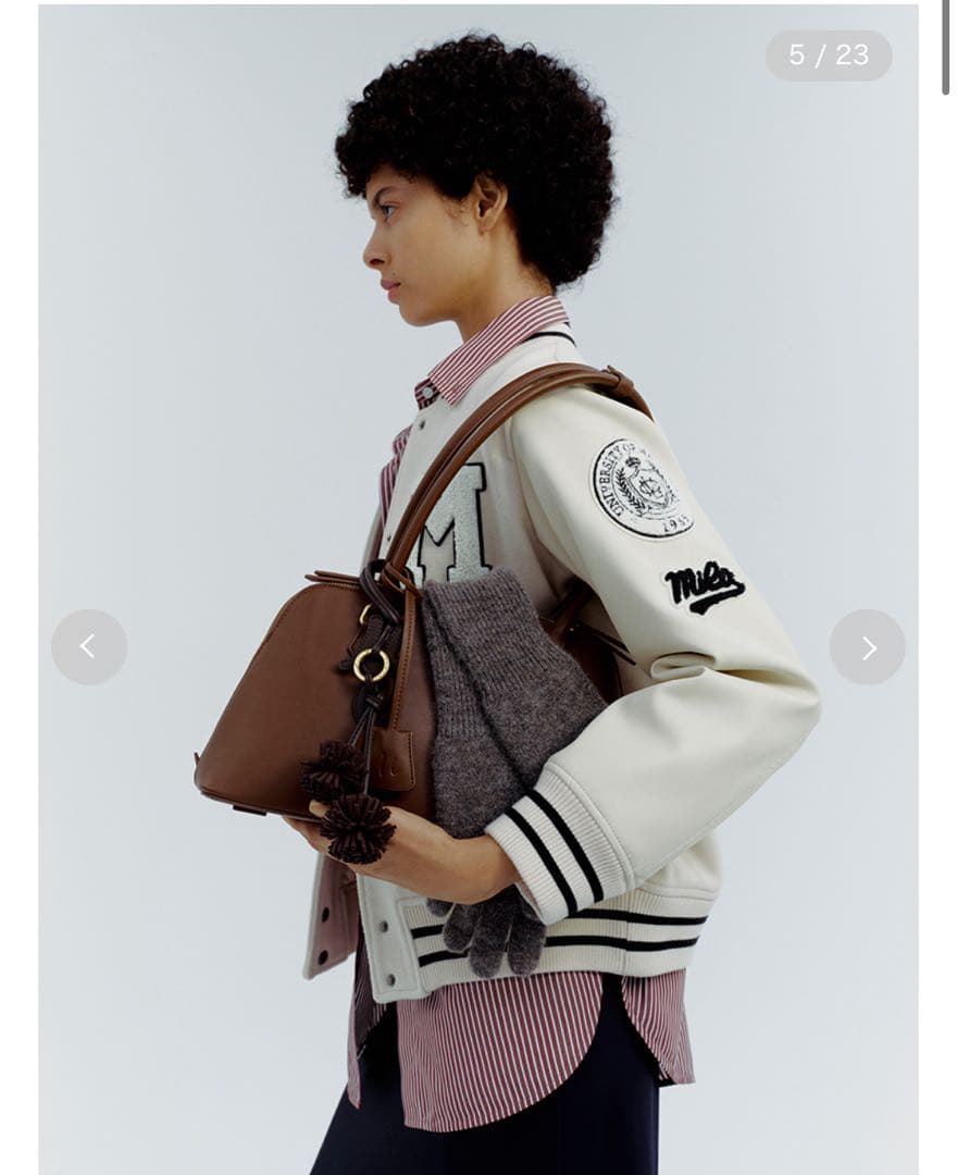 milaowen ワッペンスタジアムジャンバー