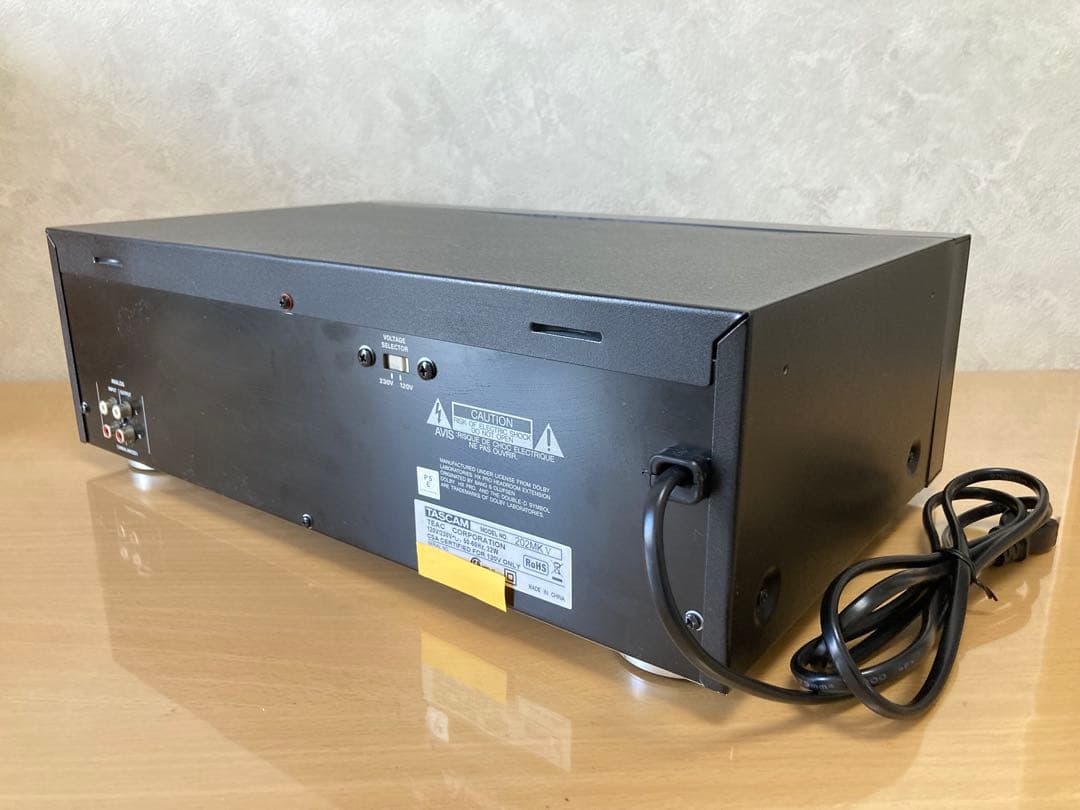 TASCAM 202 MKV ダブルカセットデッキ 動作品