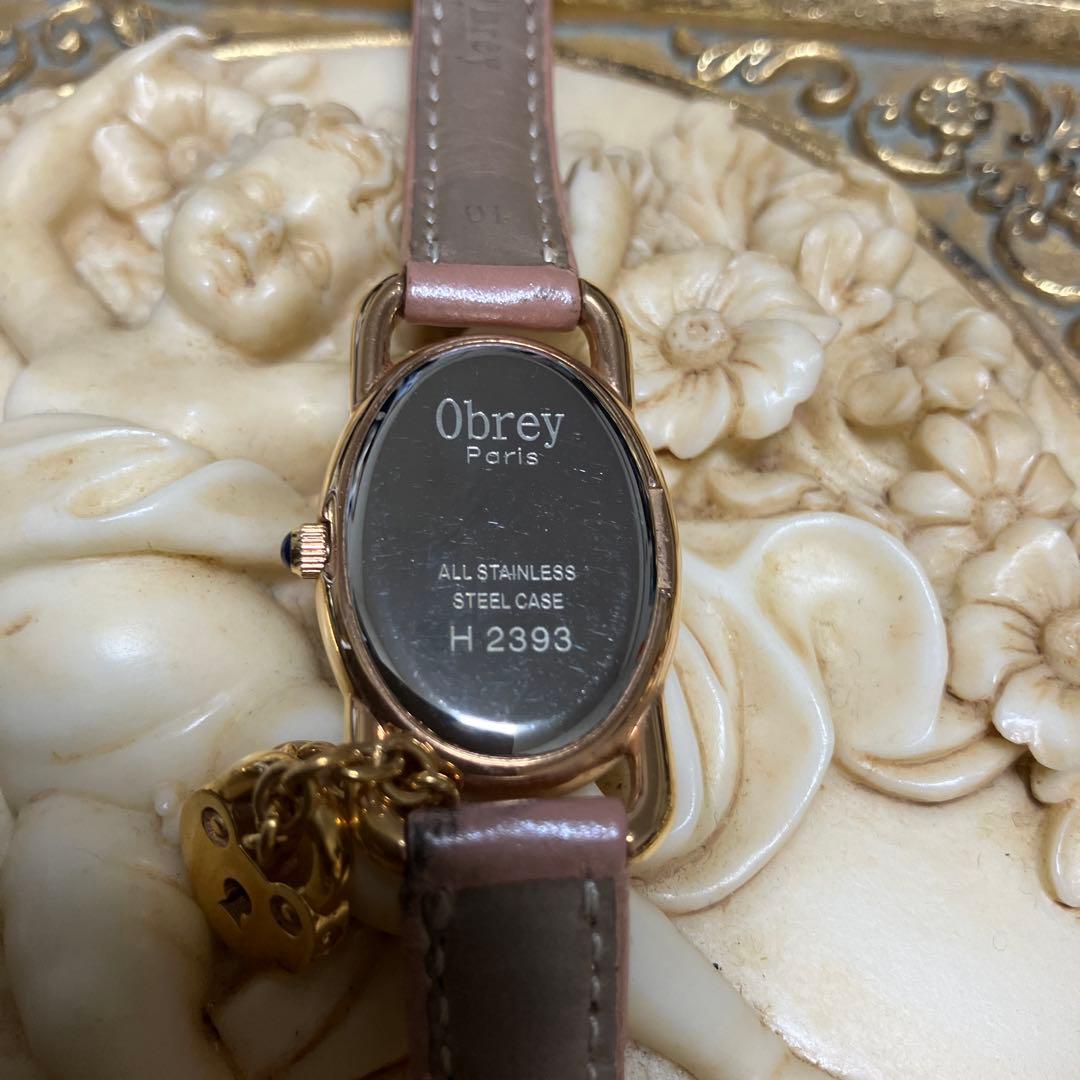 稼動中！Obray腕時計 チャーム付 アラビア文字 シルバー 純正