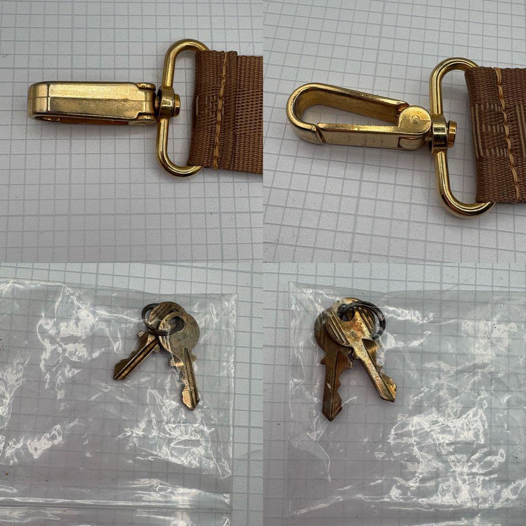 【ヴィンテージ】セリーヌ マカダム柄 ボストンバッグ 大容量 南京錠付 ブラウン