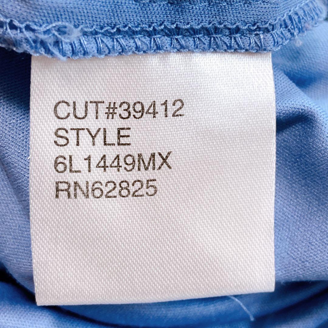 国内未発売 タダシショージ ドレス ブルー 総コードレース パーティ 刺繍