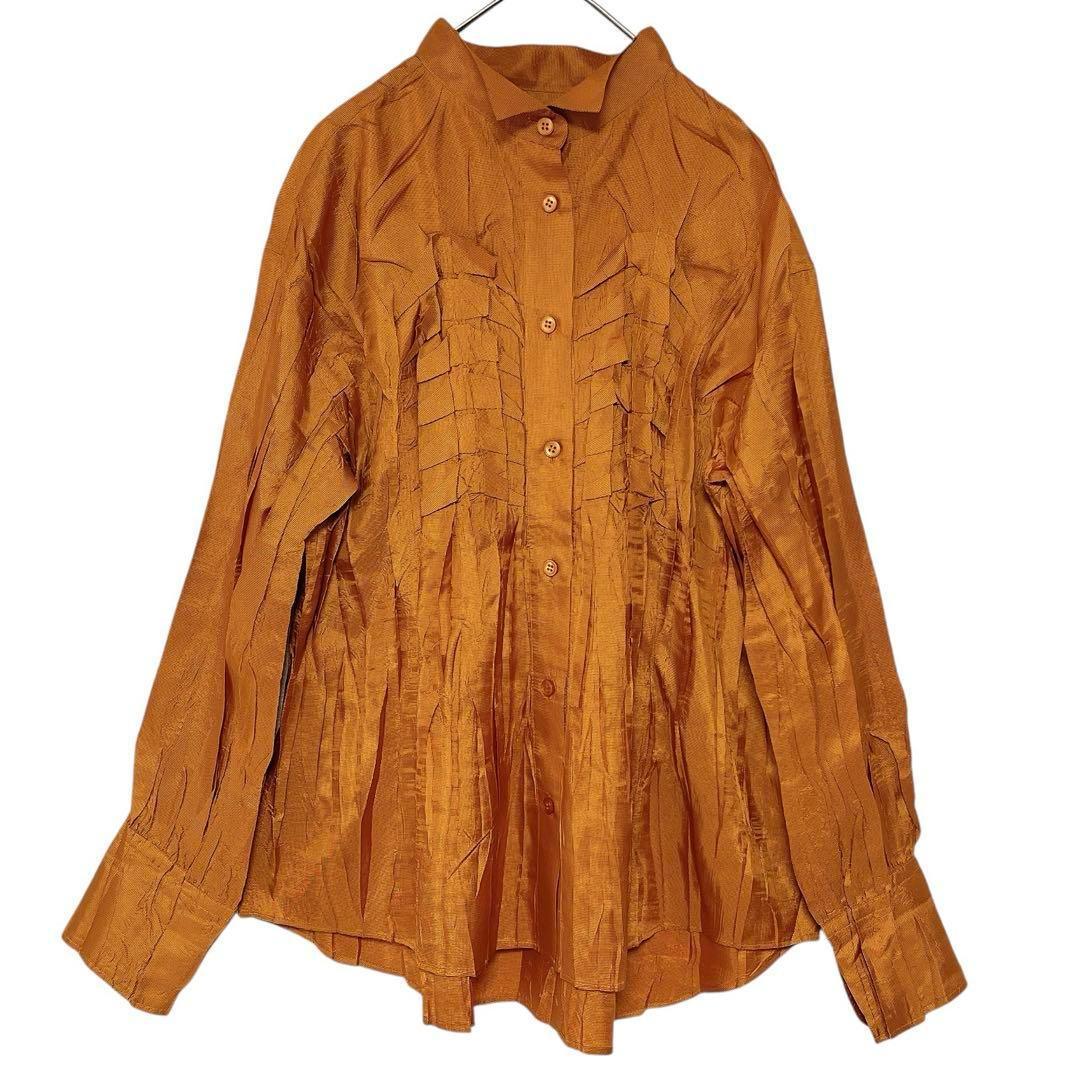 極美品 プリーツプリーズ イッセイミヤケ 長袖シャツ ブラウス L ヴィンテージ