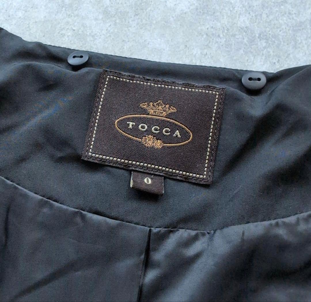 最終値下 トッカ ダウンコート Aライン ベロア生地 ロゴプレート 0size