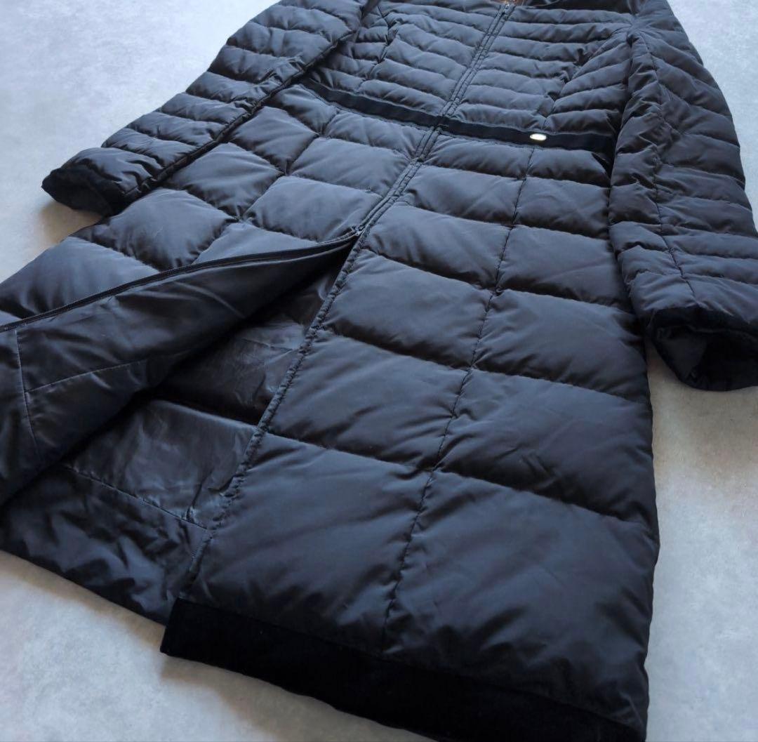 最終値下 トッカ ダウンコート Aライン ベロア生地 ロゴプレート 0size