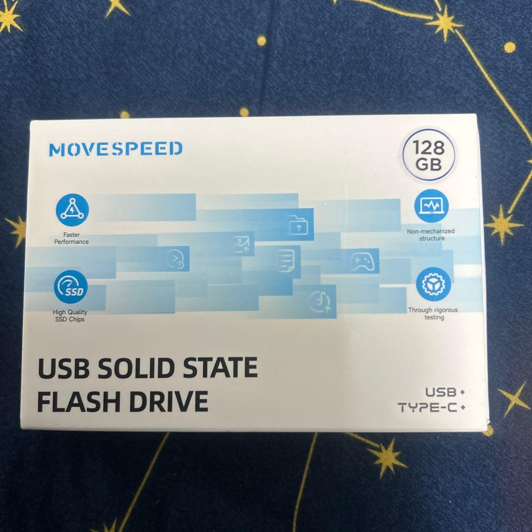 MOVESPEED USB SSD フラッシュドライブ 128GB