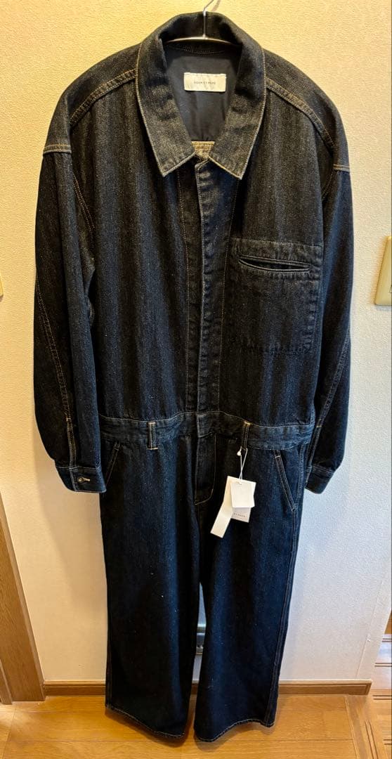 【未使用】ADAM ET ROPE' /リサイクルコットンデニム オールインワン