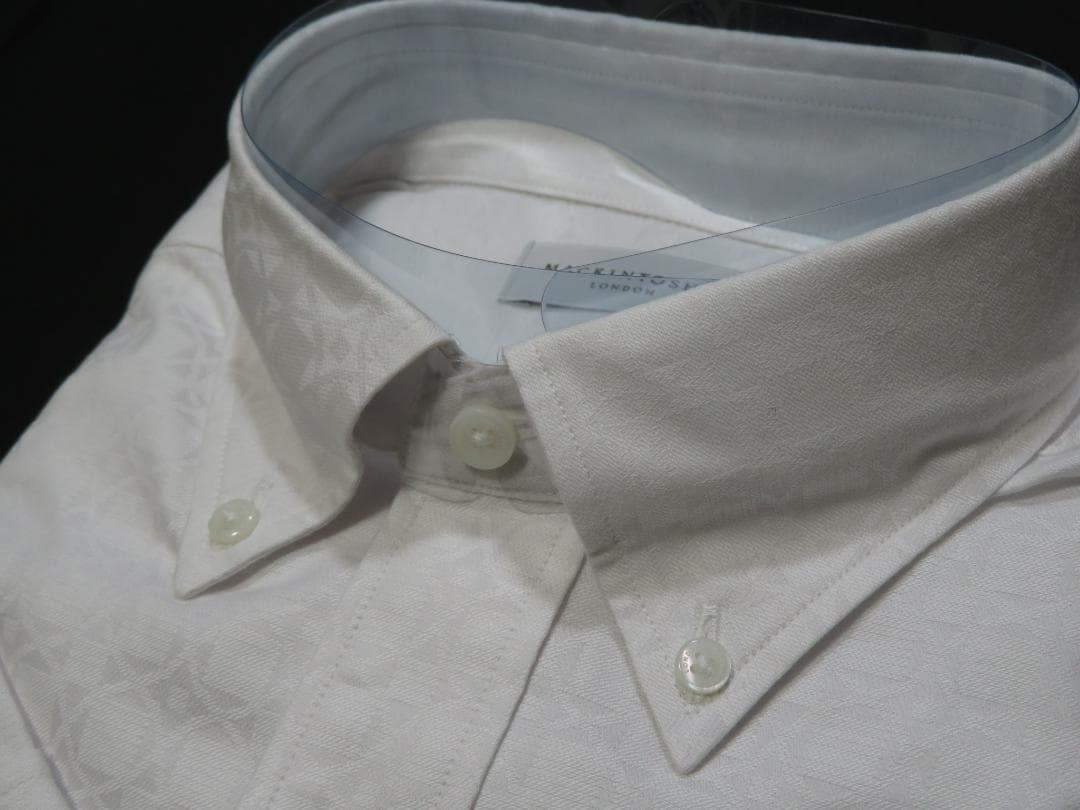 マッキントッシュロンドン　半袖ボタンダウンシャツ　Lサイズ　白　25,300円