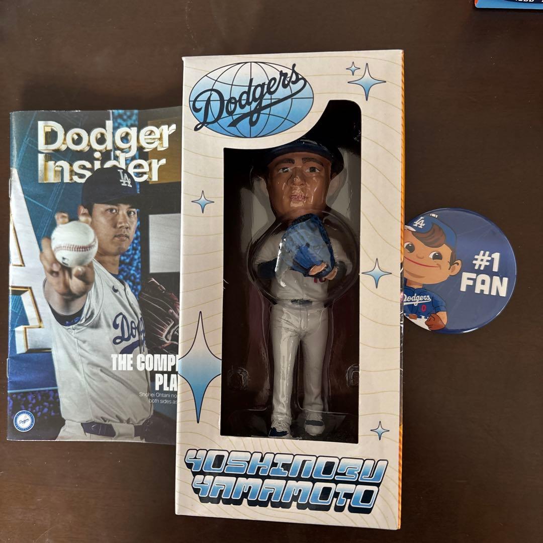 ベ*ュ様 ドジャース山本由伸ボブルヘッド人形
