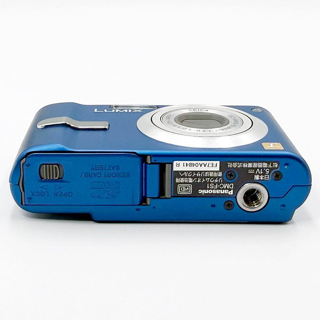 パナソニック LUMIX DMC-FS1 ブルー コンデジ カメラ 中古