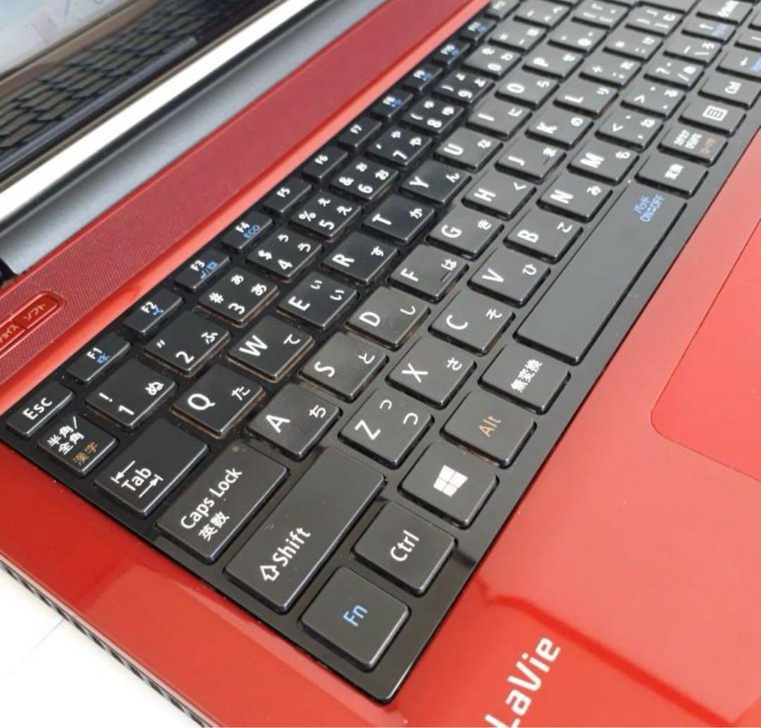 33【美品・赤】高速SSD・Webカメラ✨NECノートパソコン✨初心者マニュアル