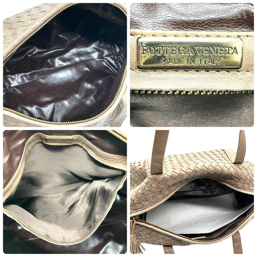 良品 2003 BOTTEGA VENETA ボストンバッグ レザー グレージュ