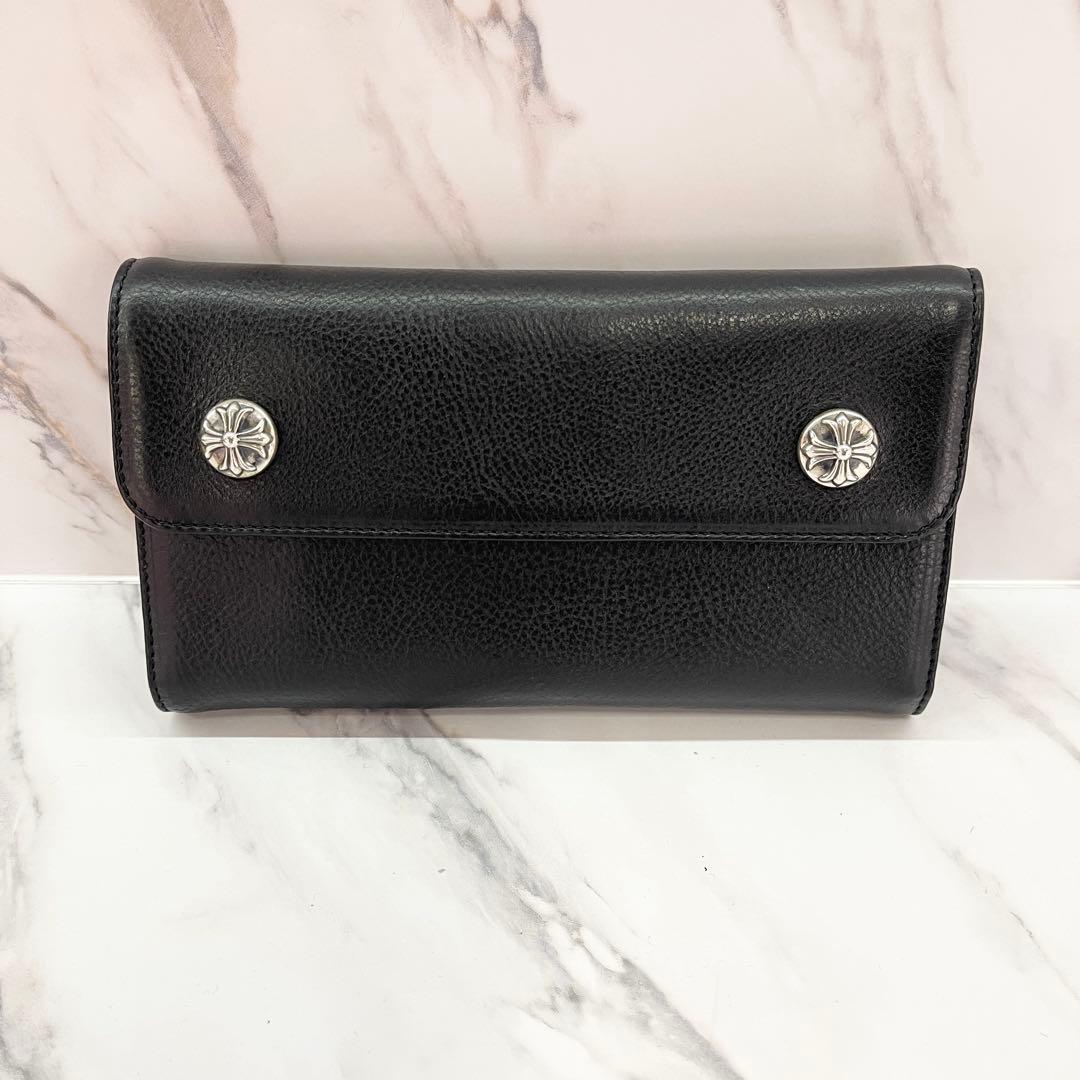 【年末セール】31日まで 新品未使用クロムハーツ ウェーブレザーウォレット長財布