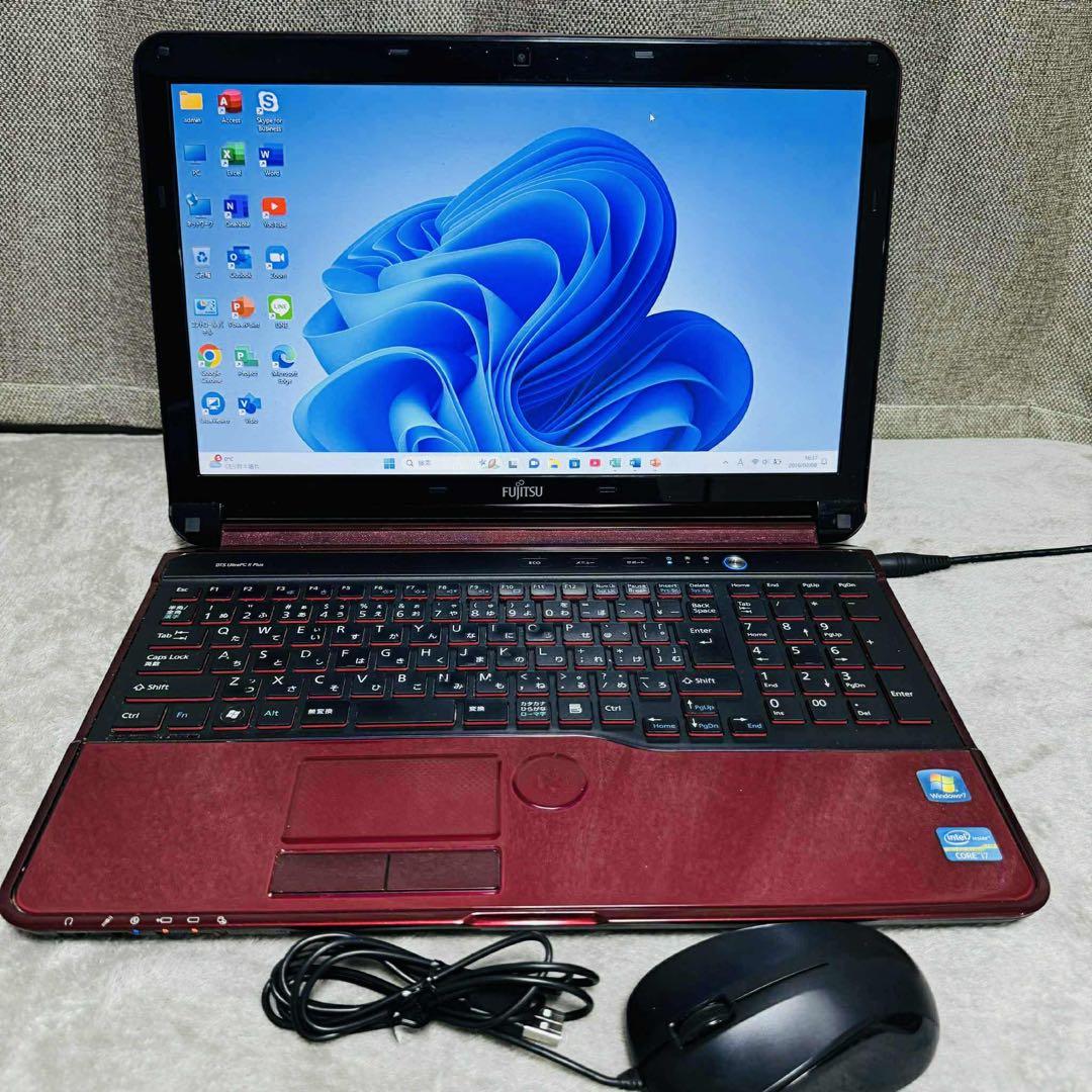 S220 富士通ノートパソコンi7メモリ8G高速 WEBカメラWindows11