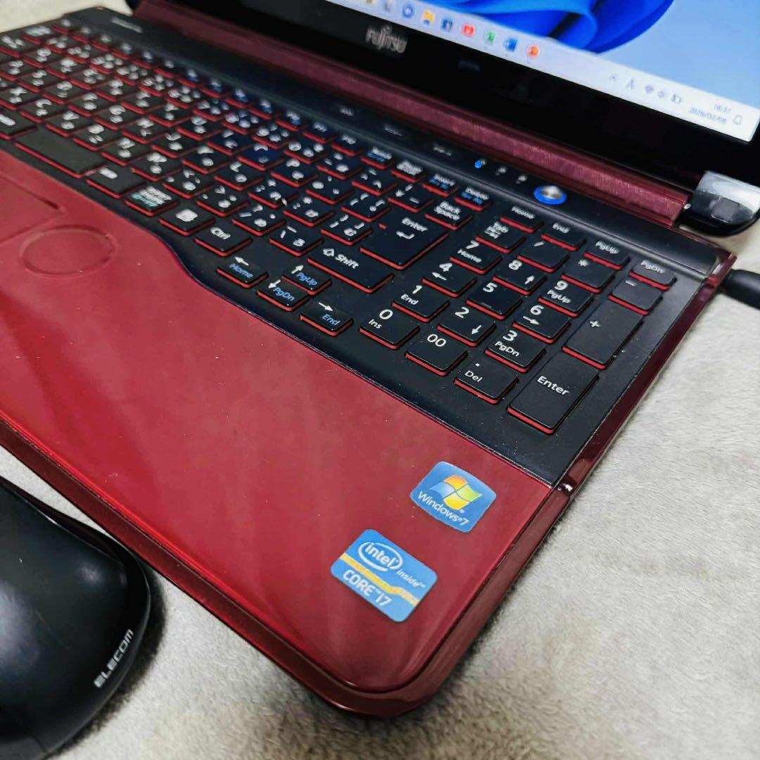S220 富士通ノートパソコンi7メモリ8G高速 WEBカメラWindows11