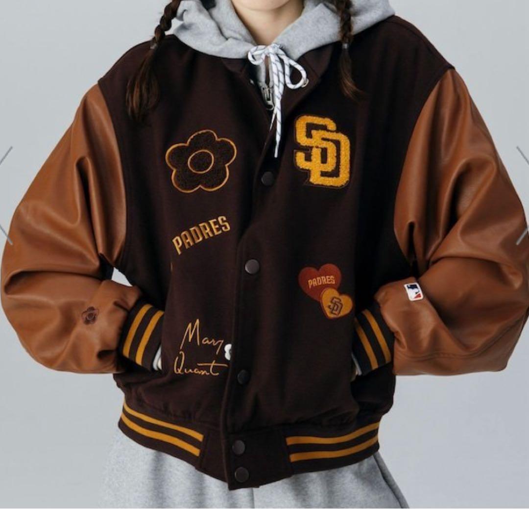 マリークワント スタジアムジャケット(ブラウン)サイズM