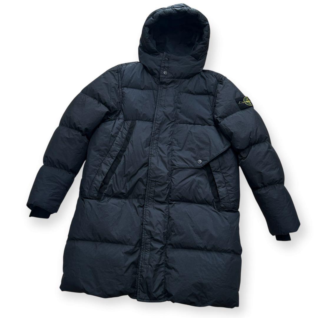 美品✨STONE  ロングダウン S ブラック ダウンコート 黒