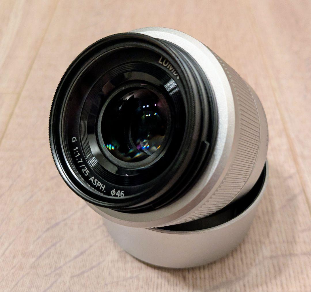 【極美品、おまけ付き】LUMIX G 25mm/F1.7 ASPH. シルバー